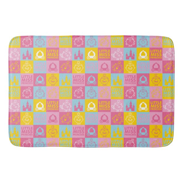 Little Miss Princess | Pretty Pastel Pattern Bath Mat (Front)