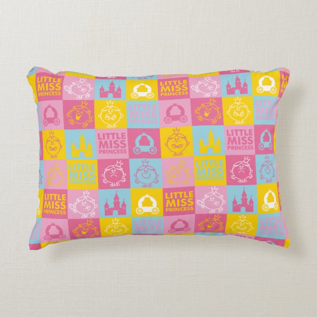 Little Miss Princess | Pretty Pastel Pattern Decorative Cushion (Front)