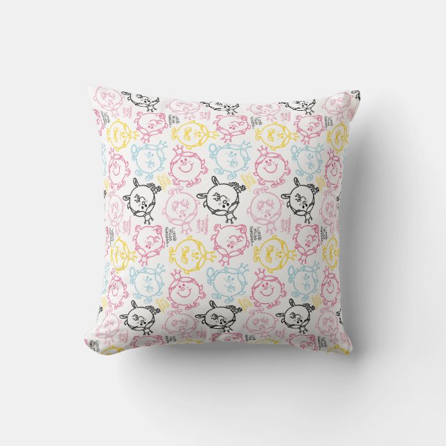 Little Miss Princess | Pretty Pastels Pattern Cushion (Front)