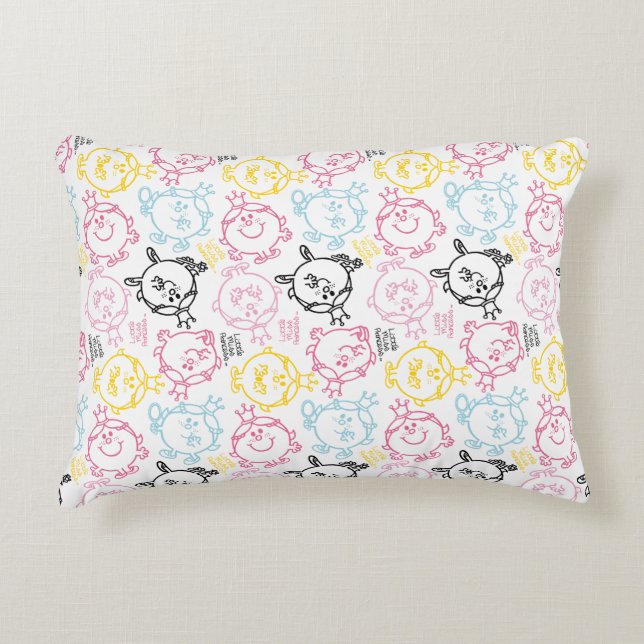 Little Miss Princess | Pretty Pastels Pattern Decorative Cushion (Front)