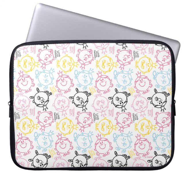 Little Miss Princess | Pretty Pastels Pattern Laptop Sleeve (Front)