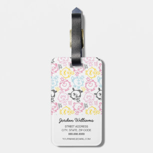 Little Miss Princess Pretty Pastels Pattern Luggage Tag