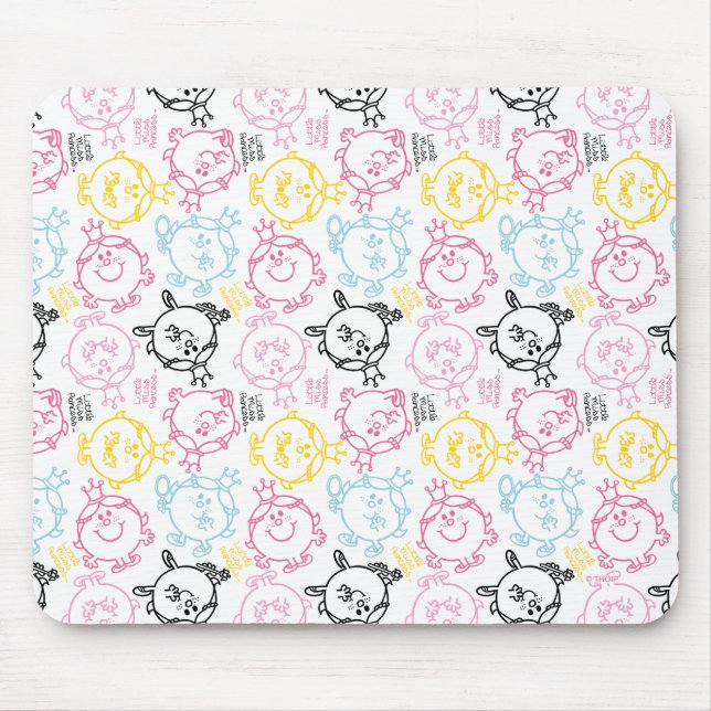 Little Miss Princess | Pretty Pastels Pattern Mouse Pad (Front)