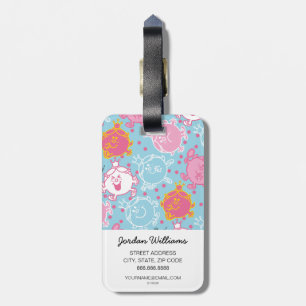 Little Miss Princess   Pretty Pink & Blue Pattern Luggage Tag