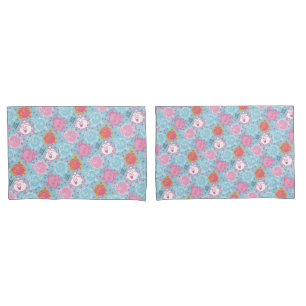 Little Miss Princess   Pretty Pink & Blue Pattern Pillowcase