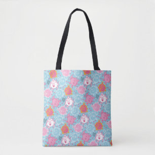Little Miss Princess   Pretty Pink & Blue Pattern Tote Bag