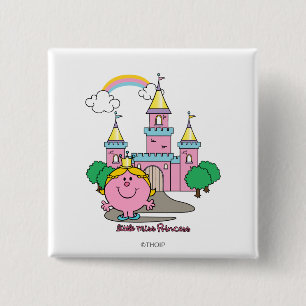 Little Miss Princess Royal Castle 15 Cm Square Badge