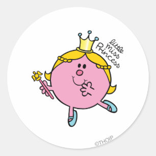 Little Miss Princess   Royal Sceptre Classic Round Sticker