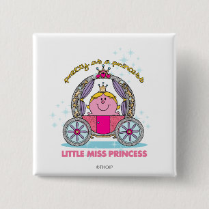 Little Miss Princess   Sparkling Carriage 15 Cm Square Badge