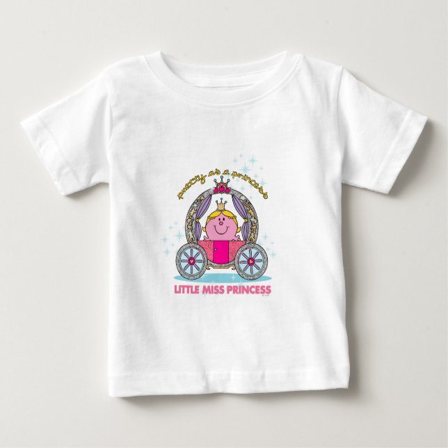 Little Miss Princess | Sparkling Carriage Baby T-Shirt (Front)