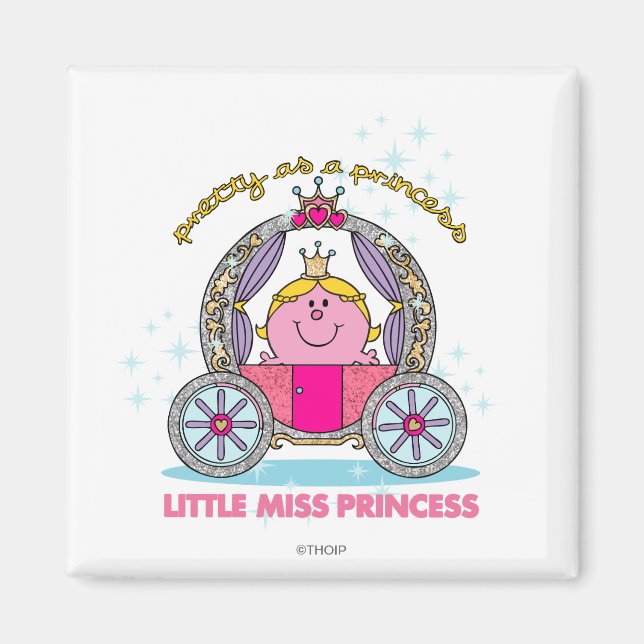 Little Miss Princess | Sparkling Carriage Magnet (Front)