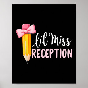 Little Miss Reception Back To School Pre Nursery R Poster
