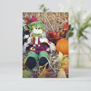 Little Miss Scarecrow Thank You Card