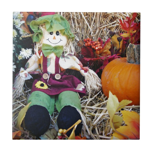 Little Miss Scarecrow Tile (Front)