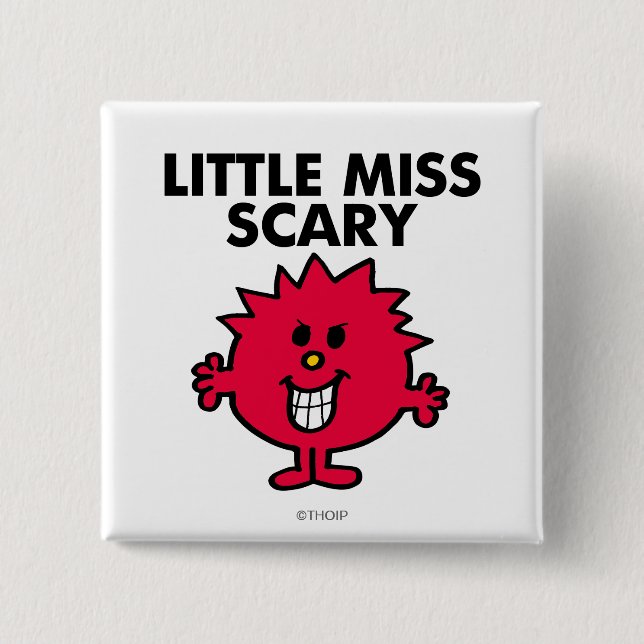 Little Miss Scary | Black Lettering 15 Cm Square Badge (Front)