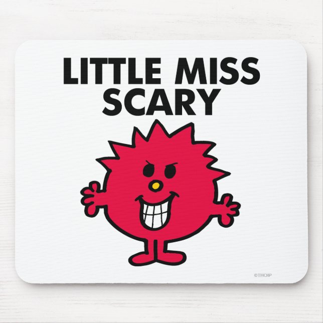 Little Miss Scary | Black Lettering Mouse Pad (Front)