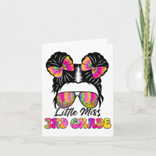 Little Miss Second 3rd Grade Girl Messy Bun Ck To Card