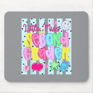 Little Miss Second Grade 2nd Grader First Day Back Mouse Pad