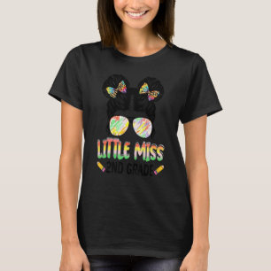 Little Miss Second Grade 2nd Tie Dye Leopard Back T-Shirt