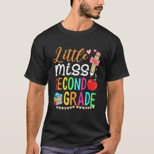 Little Miss Second Grade Cute Back To School Girl  T-Shirt
