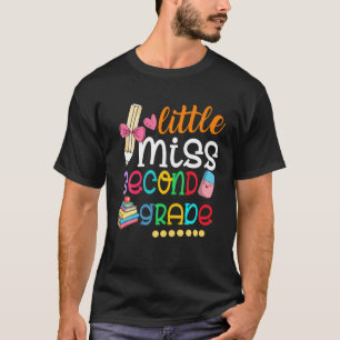 Little Miss Second Grade For Kids Girls Back To Sc T-Shirt