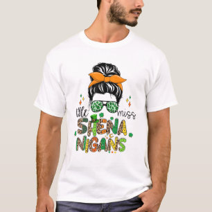 Little Miss Shenanigans Messy Bun Sunglasses St Pa T-Shirt