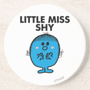 Little Miss Shy Black Lettering Coaster
