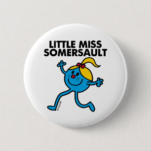 Little Miss Somersault Walking Tall 6 Cm Round Badge