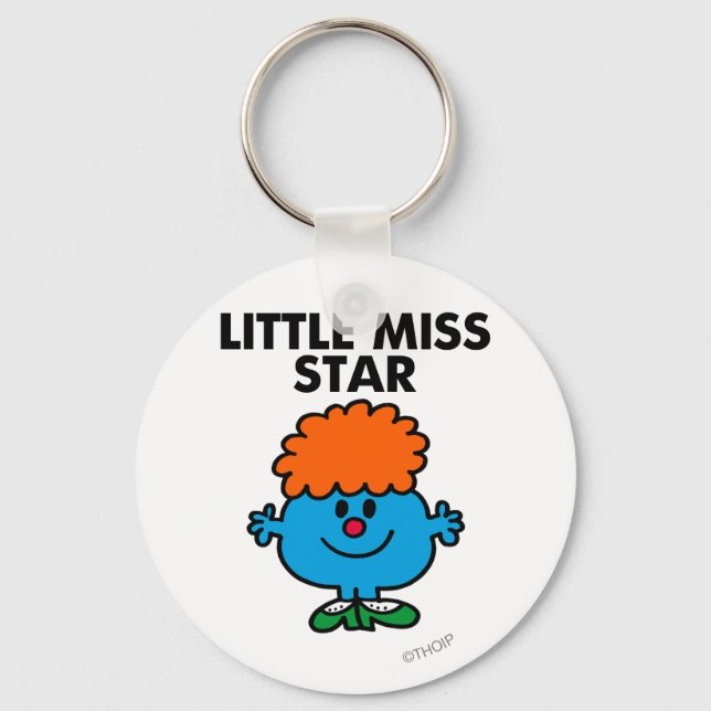Little Miss Star | Black Lettering Key Ring (Front)