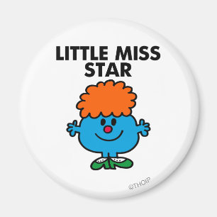 Little Miss Star   Black Lettering Magnet