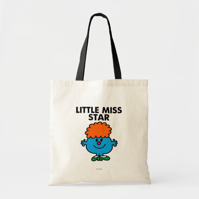 Little Miss Star | Black Lettering Tote Bag (Front)