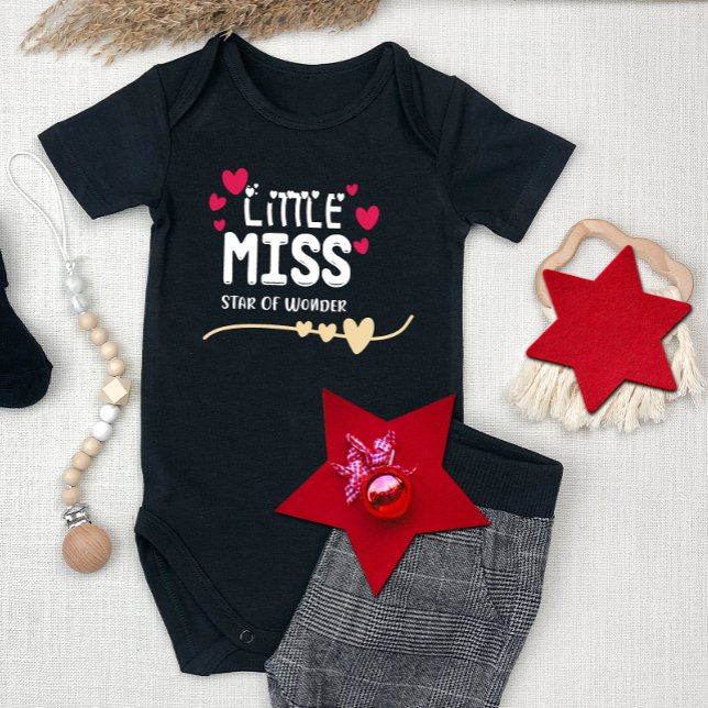 Little Miss Star of Wonder Christmas Girl Baby Bodysuit (Creator Uploaded)