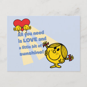 Little Miss Sunshine All You Need is Love Postcard
