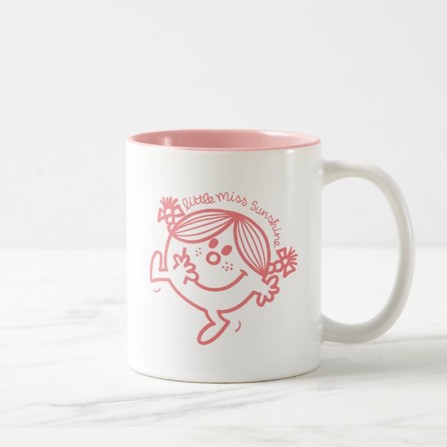 Little Miss Sunshine Coral Two-Tone Coffee Mug (Right)