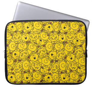 Little Miss Sunshine   Fun Yellow Smiles Pattern Laptop Sleeve