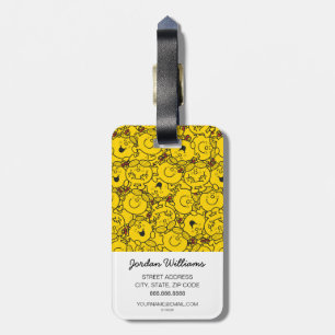 Little Miss Sunshine Fun Yellow Smiles Pattern Luggage Tag
