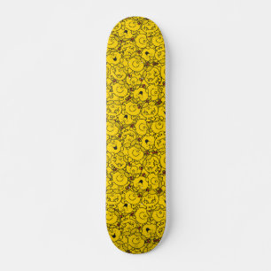 Little Miss Sunshine Fun Yellow Smiles Pattern Skateboard