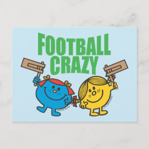 Little Miss Sunshine & Giggles Football Crazy Postcard