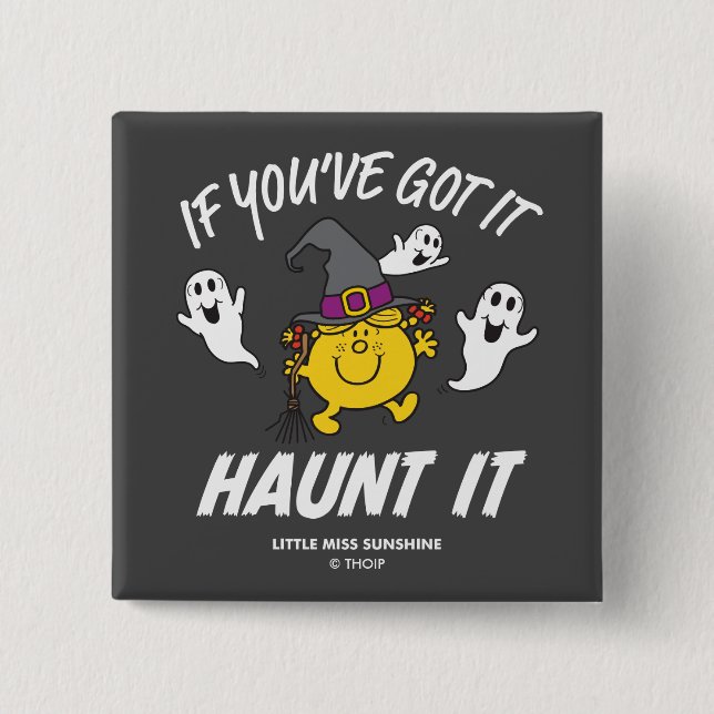 Little Miss Sunshine Haunt It Halloween 15 Cm Square Badge (Front)