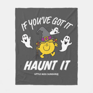 Little Miss Sunshine Haunt It Halloween Fleece Blanket