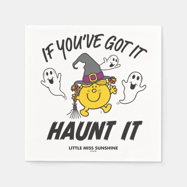 Little Miss Sunshine Haunt It Halloween Napkin (Front)