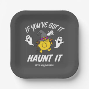 Little Miss Sunshine Haunt It Halloween Paper Plate
