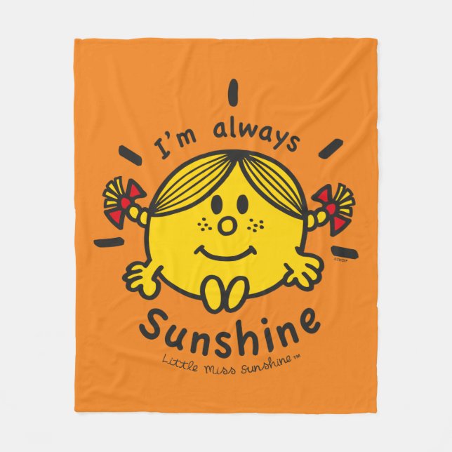 Little Miss Sunshine | I'm Always Sunshine Fleece Blanket (Front)