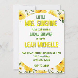 LITTLE MISS SUNSHINE INVITATION