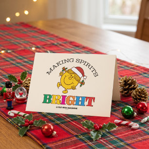 Little Miss Sunshine Making Spirits Bright Holiday Card