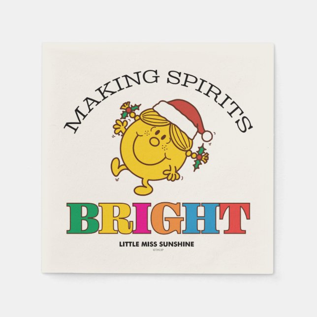 Little Miss Sunshine Making Spirits Bright Napkin (Front)