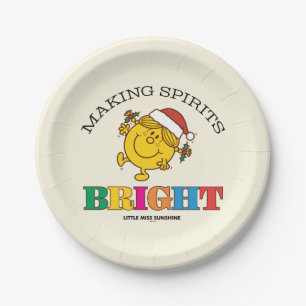 Little Miss Sunshine Making Spirits Bright Paper Plate