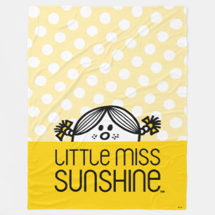 Little Miss Sunshine Peeking Fleece Blanket