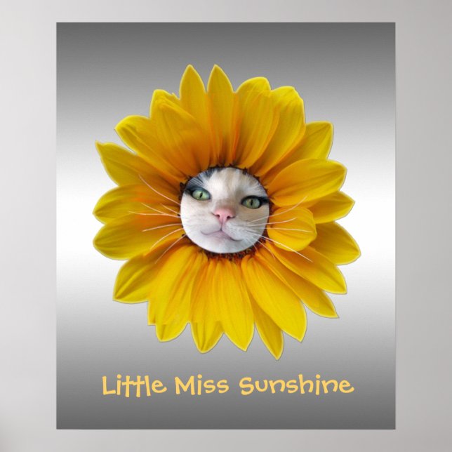 Little Miss Sunshine Smiling Cat Poster (Front)