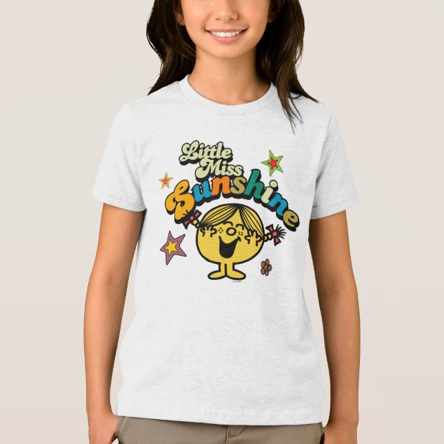 Little Miss Sunshine | Stars & Flowers Tri-Blend Shirt (Front)